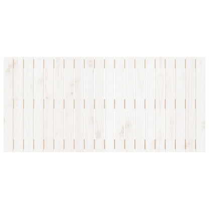 Testiera da Parete Bianca 127,5x3x60 cm Legno Massello di Pino