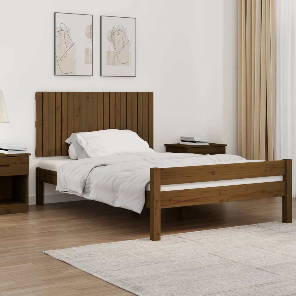 Testiera da Parete Ambra 127,5x3x60cm in Legno Massello di Pino