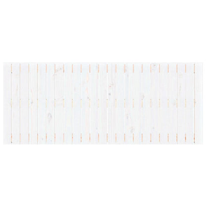 Testiera da Parete Bianca 147x3x60 cm in Legno Massello di Pino