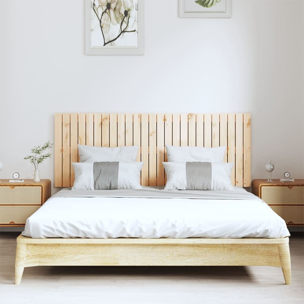 Testiera da Parete 159,5x3x60 cm in Legno Massello di Pino
