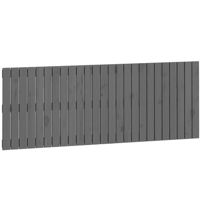 Testiera da Parete Grigia 159,5x3x60 cm Legno Massello di Pino