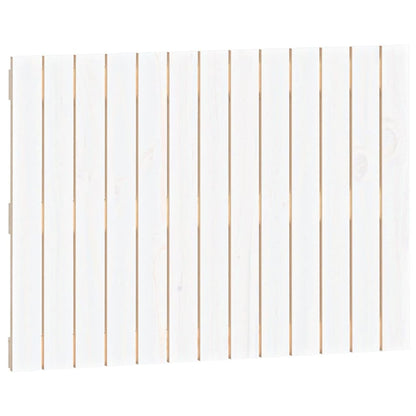 Testiera da Parete Bianca 82,5x3x60cm in Legno Massello di Pino
