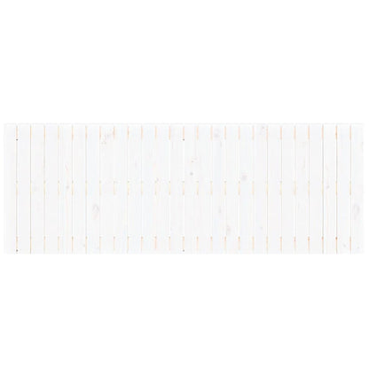 Testiera da Parete Bianca 166x3x60 cm in Legno Massello di Pino