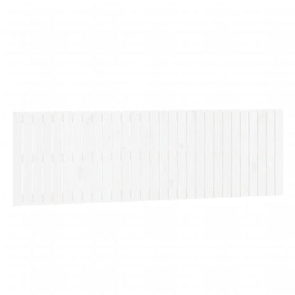 Testiera da Parete Bianca 185x3x60 cm in Legno Massello di Pino