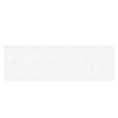 Testiera da Parete Bianca 185x3x60 cm in Legno Massello di Pino
