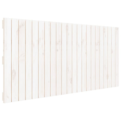 Testiera da Parete Bianca 140x3x60 cm in Legno Massello di Pino