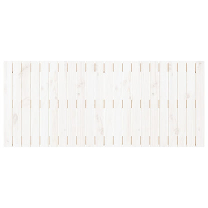 Testiera da Parete Bianca 140x3x60 cm in Legno Massello di Pino