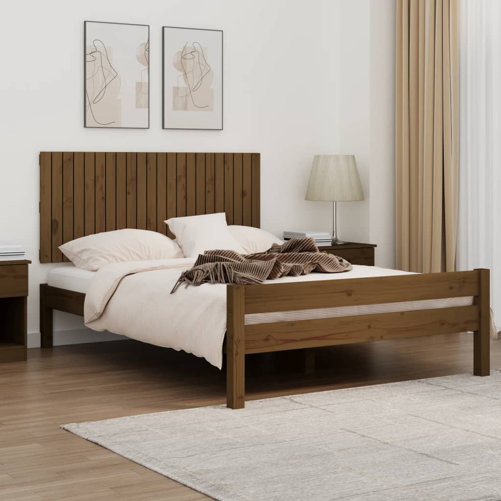 Testiera da Parete Ambra 140x3x60 cm in Legno Massello di Pino