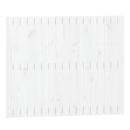 Testiera da Parete Bianca 108x3x90 cm in Legno Massello di Pino