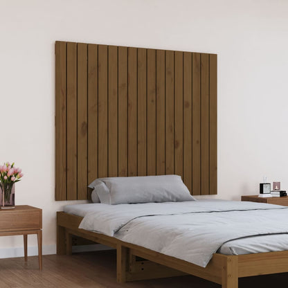 Testiera da Parete Ambra 108x3x90 cm in Legno Massello di Pino