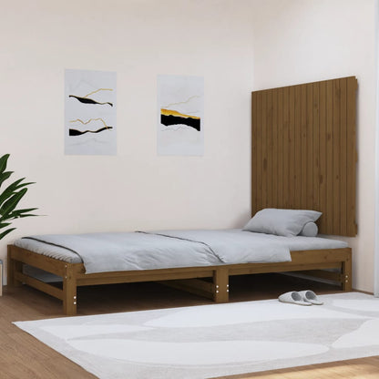 Testiera da Parete Ambra 108x3x90 cm in Legno Massello di Pino