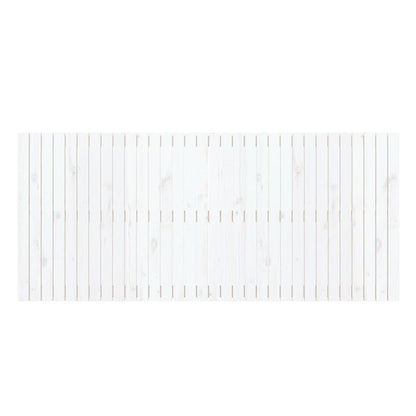 Testiera da Parete Bianca 204x3x90 cm in Legno Massello di Pino