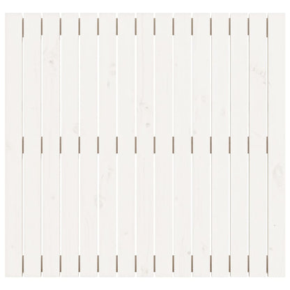 Testiera da Parete Bianca 95,5x3x90cm in Legno Massello di Pino