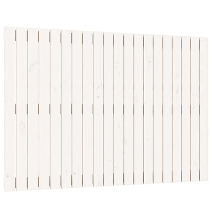 Testiera da Parete Bianca 127,5x3x90 cm Legno Massello di Pino