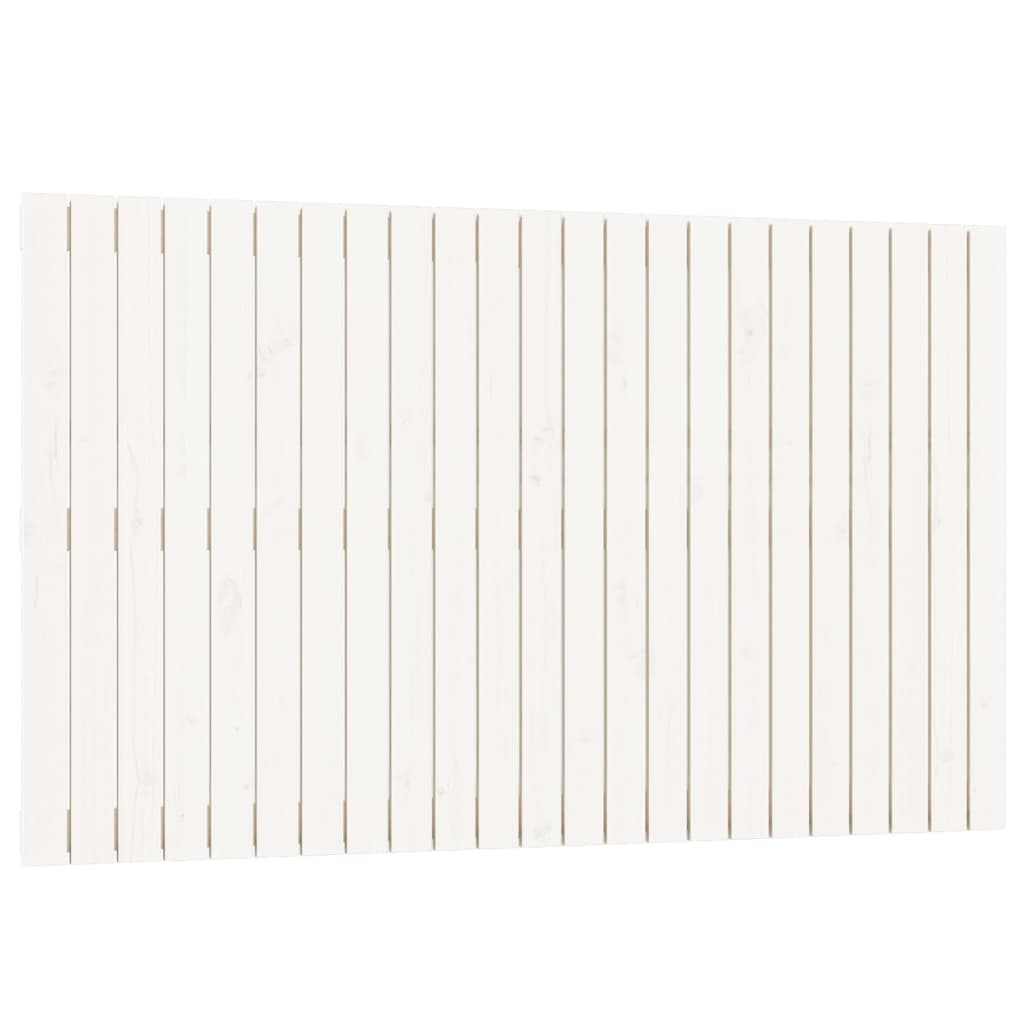 Testiera da Parete Bianca 147x3x90 cm in Legno Massello di Pino