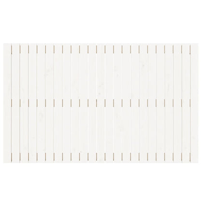 Testiera da Parete Bianca 147x3x90 cm in Legno Massello di Pino