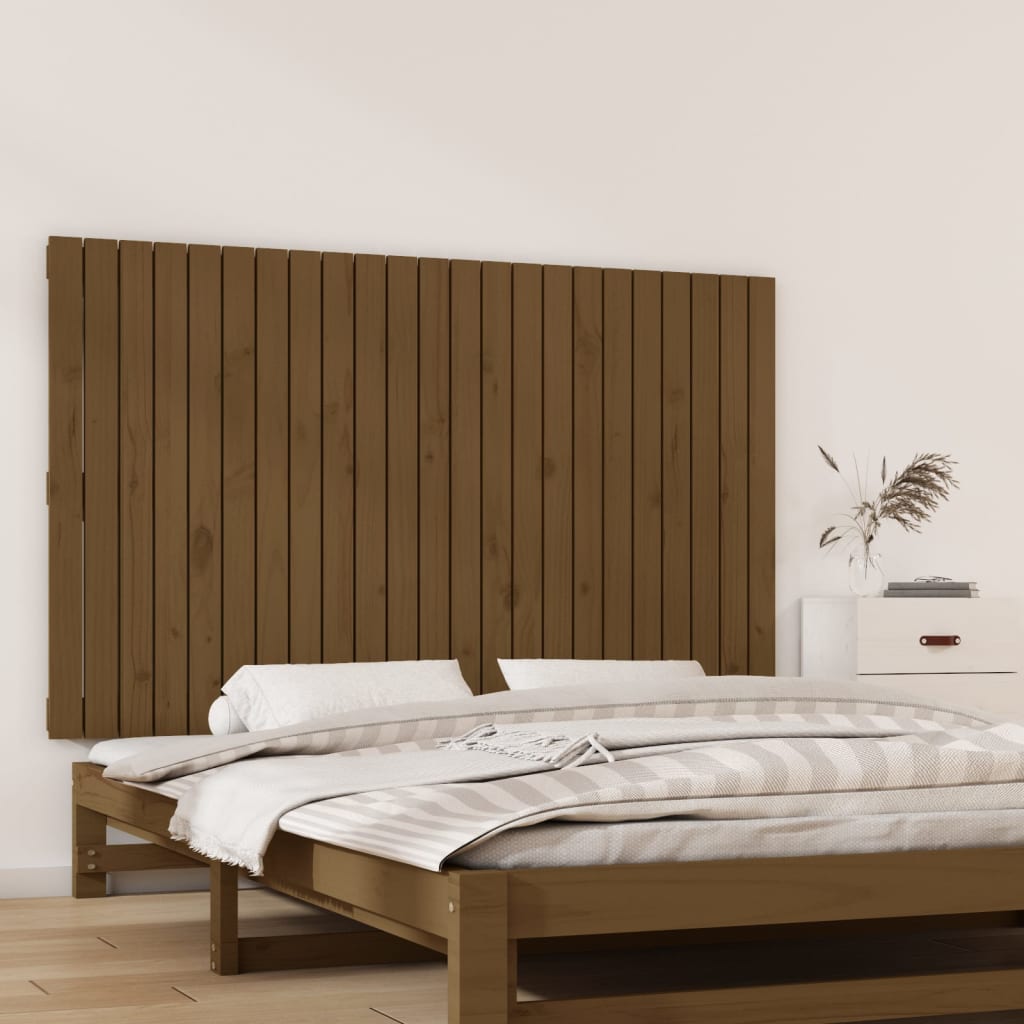 Testiera da Parete Ambra 147x3x90 cm in Legno Massello di Pino