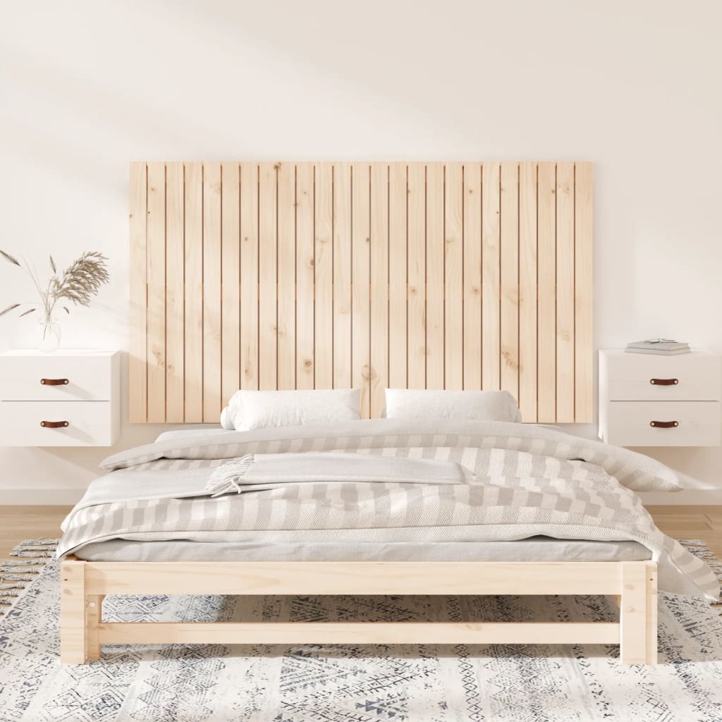 Testiera da Parete 159,5x3x90 cm in Legno Massello di Pino