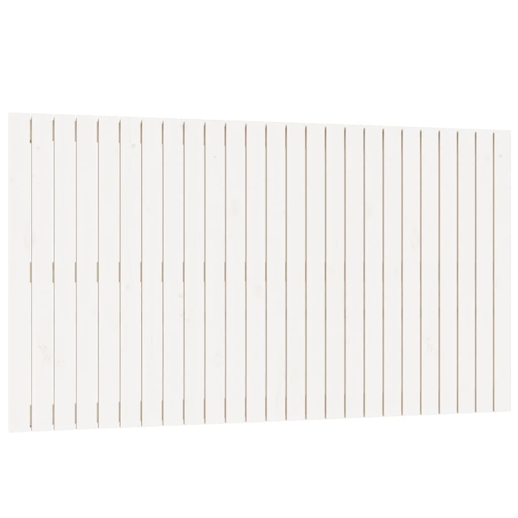 Testiera da Parete Bianca 159,5x3x90 cm Legno Massello di Pino