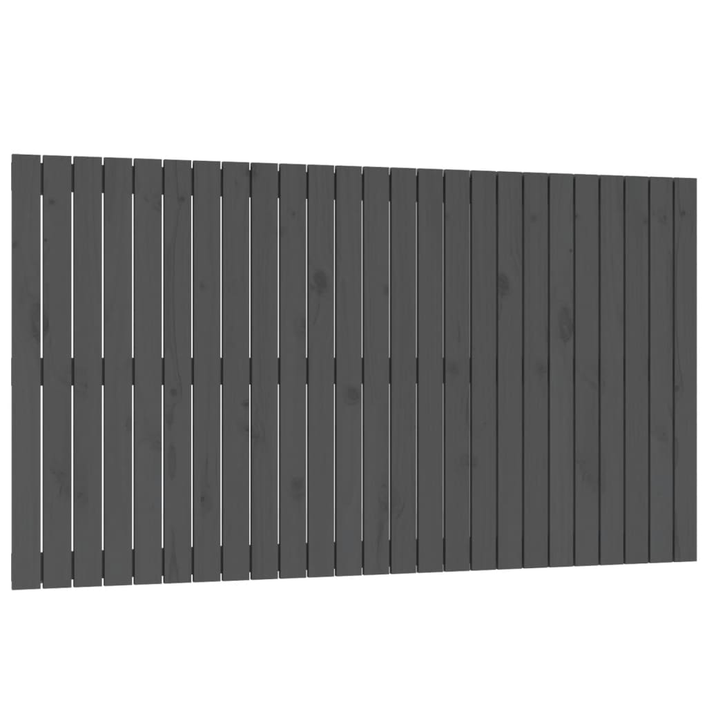 Testiera da Parete Grigia 159,5x3x90 cm Legno Massello di Pino