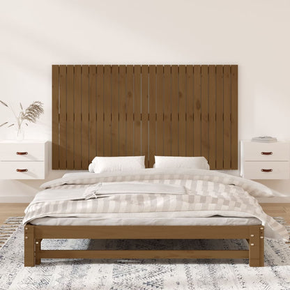 Testiera da Parete Ambra 159,5x3x90cm in Legno Massello di Pino