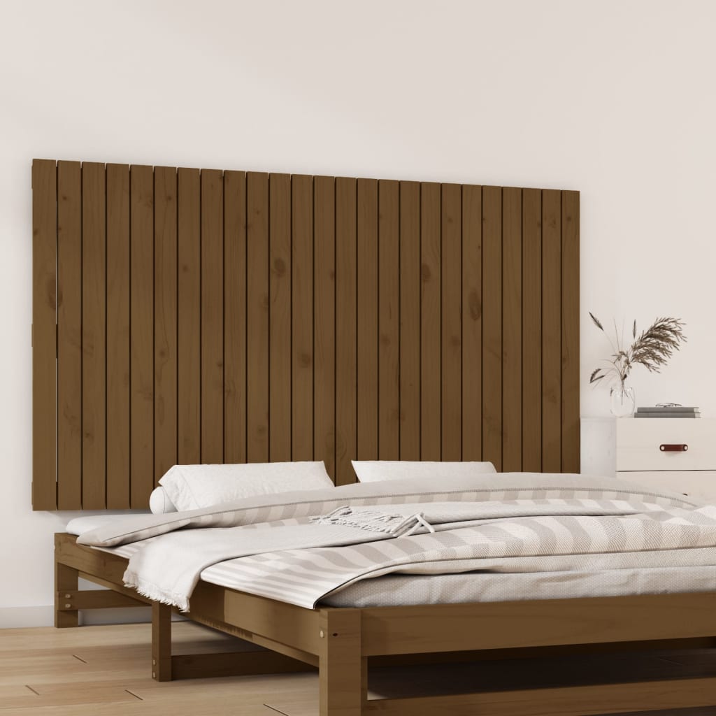 Testiera da Parete Ambra 159,5x3x90cm in Legno Massello di Pino