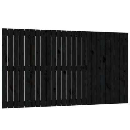 Testiera da Parete Nera 159,5x3x90 cm in Legno Massello di Pino