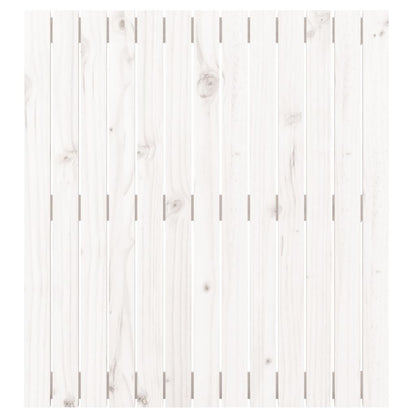 Testiera da Parete Bianca 82,5x3x90cm in Legno Massello di Pino