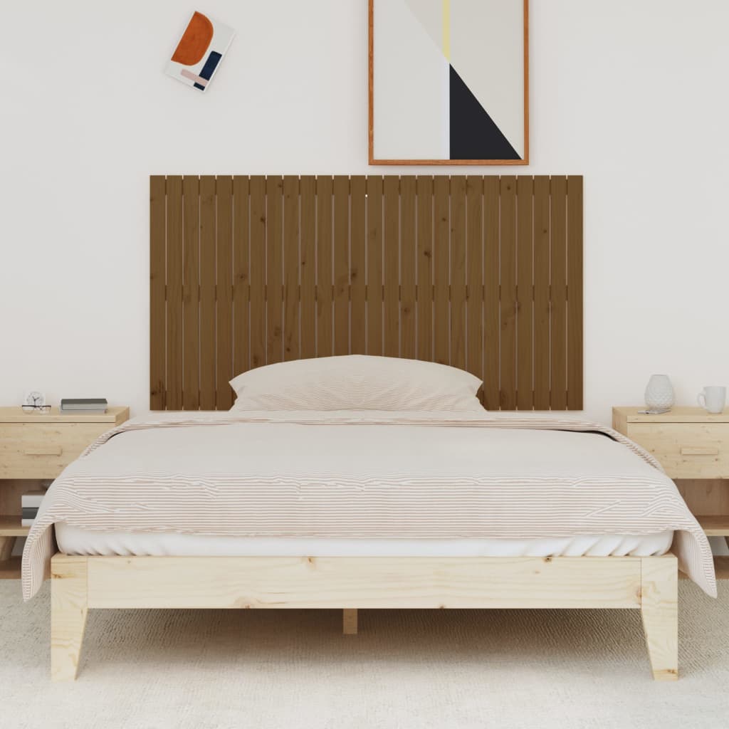 Testiera da Parete Ambra 166x3x90 cm in Legno Massello di Pino