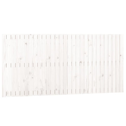 Testiera da Parete Bianca 185x3x90 cm in Legno Massello di Pino