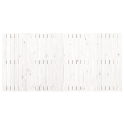 Testiera da Parete Bianca 185x3x90 cm in Legno Massello di Pino