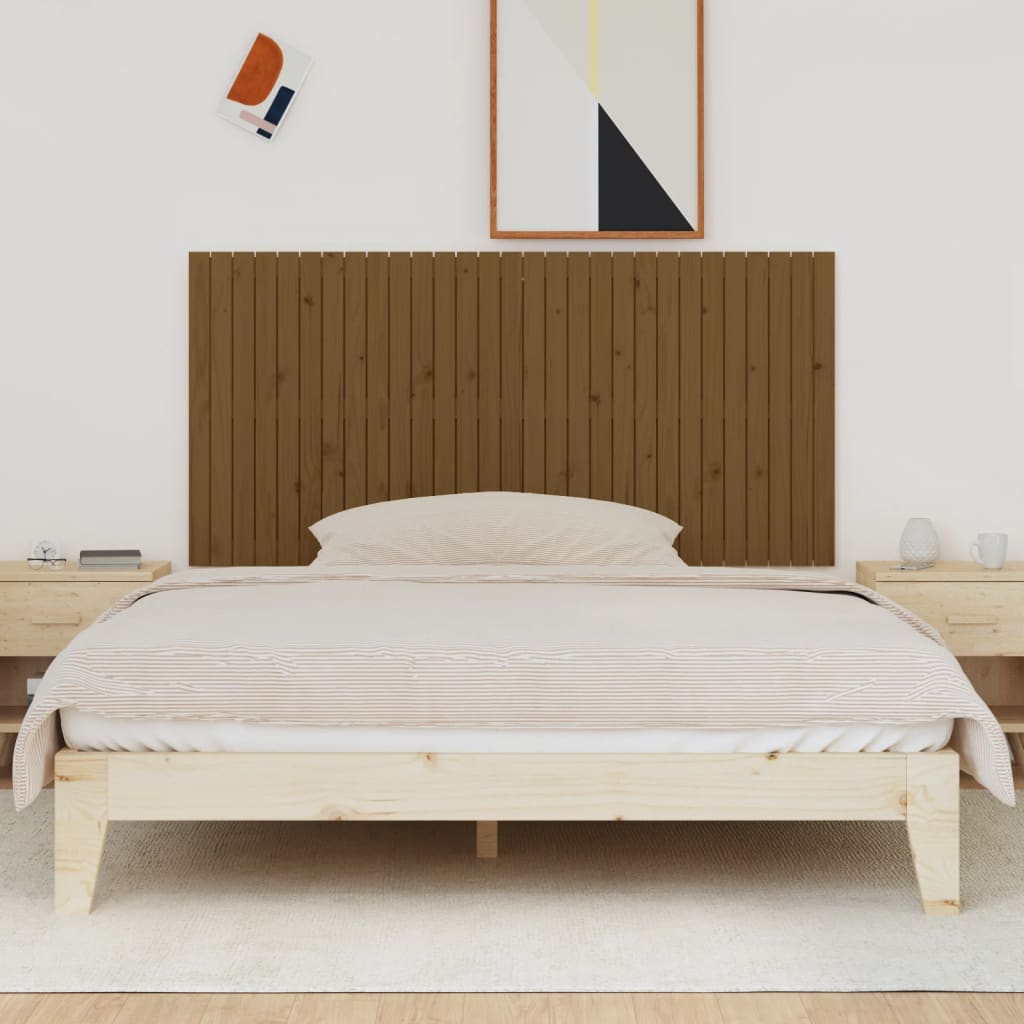 Testiera da Parete Ambra 185x3x90 cm in Legno Massello di Pino