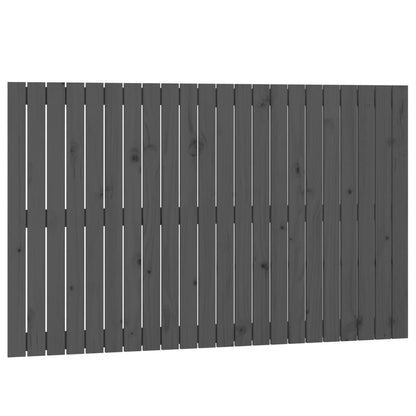 Testiera da Parete Grigia 140x3x90 cm in Legno Massello di Pino