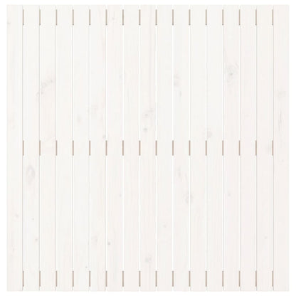 Testiera da Parete Bianca 108x3x110cm in Legno Massello di Pino