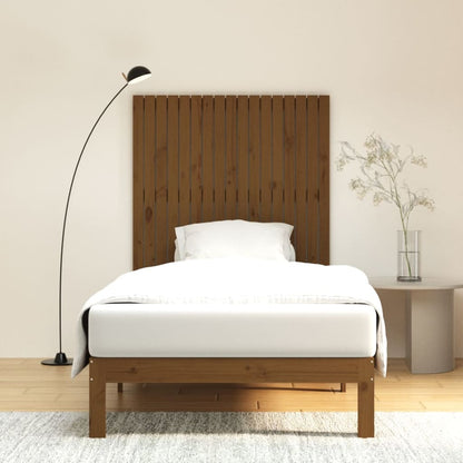 Testiera da Parete Ambra 108x3x110 cm in Legno Massello di Pino