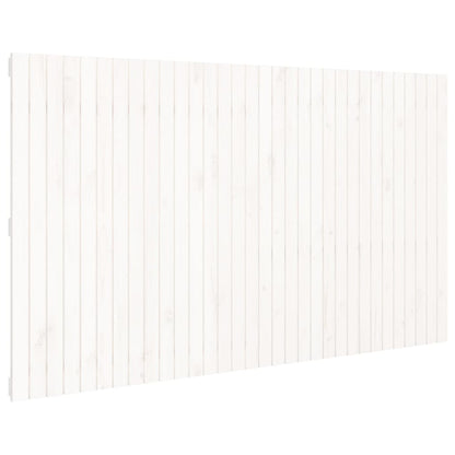 Testiera da Parete Bianca 204x3x110 cm Legno Massello di Pino