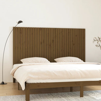Testiera da Parete Ambra 204x3x110 cm in Legno Massello di Pino