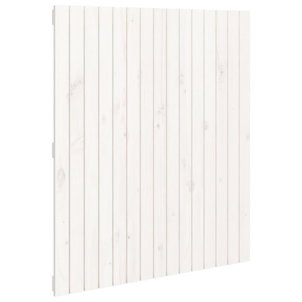 Testiera da Parete Bianca 95,5x3x110 cm Legno Massello di Pino