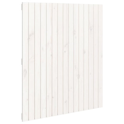Testiera da Parete Bianca 95,5x3x110 cm Legno Massello di Pino
