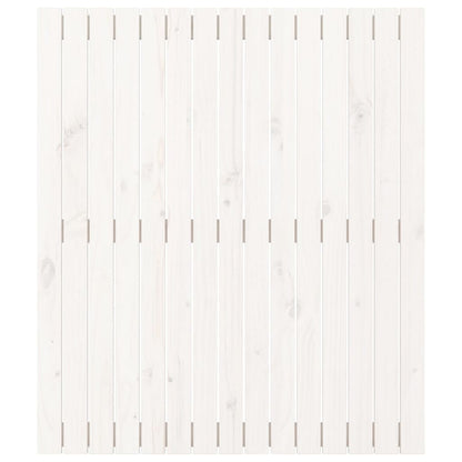 Testiera da Parete Bianca 95,5x3x110 cm Legno Massello di Pino