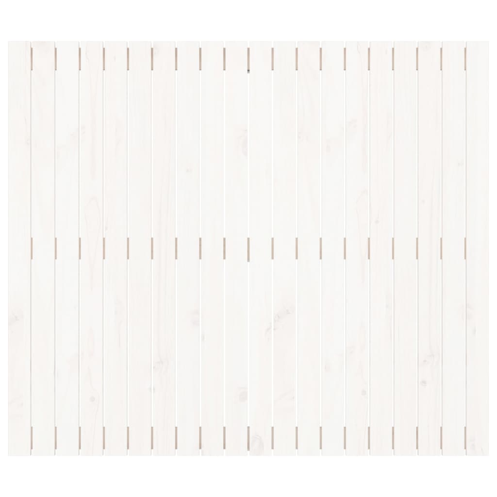 Testiera da Parete Bianca 127,5x3x110 cm Legno Massello di Pino