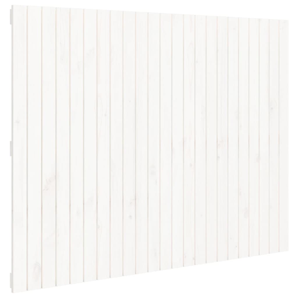 Testiera da Parete Bianca 146,5x3x110 cm Legno Massello di Pino