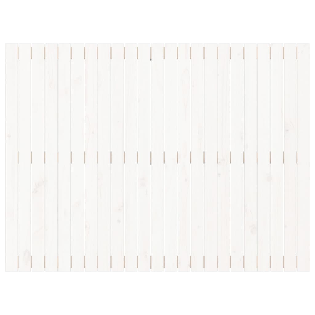 Testiera da Parete Bianca 146,5x3x110 cm Legno Massello di Pino