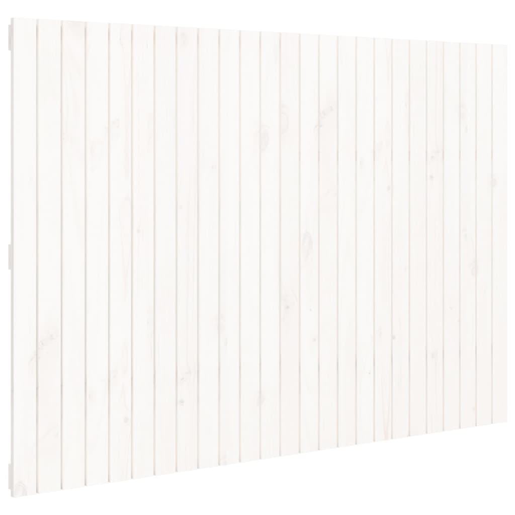 Testiera da Parete Bianca 159,5x3x110 cm Legno Massello di Pino