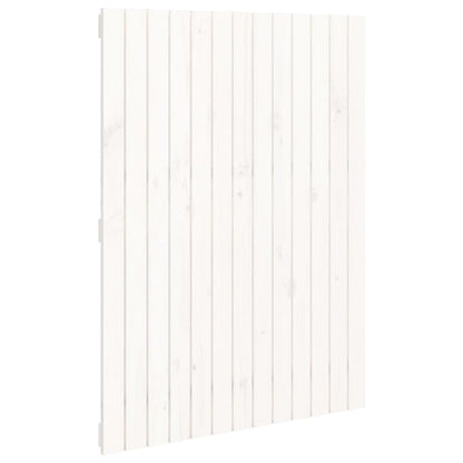 Testiera da Parete Bianca 82,5x3x110 cm Legno Massello di Pino
