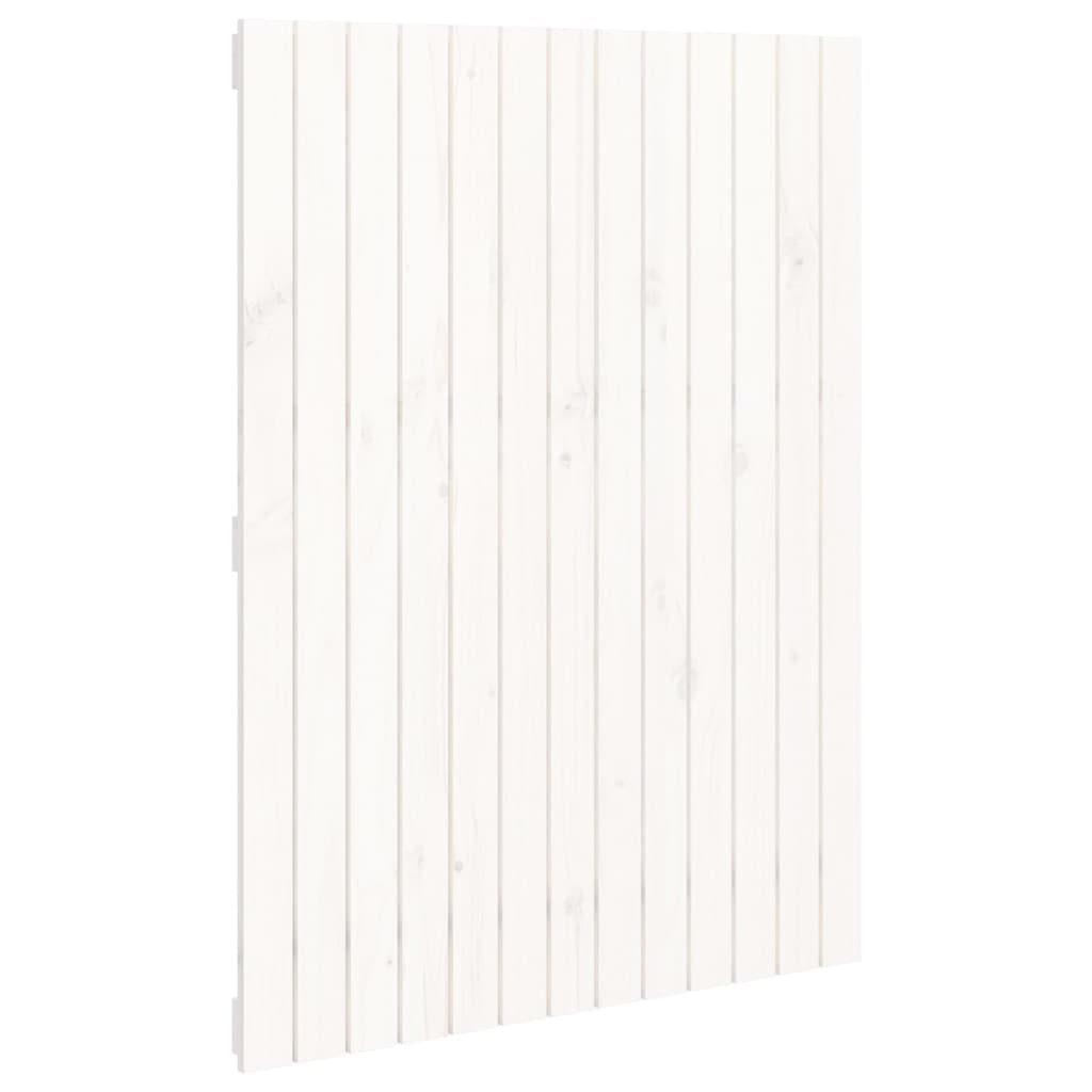 Testiera da Parete Bianca 82,5x3x110 cm Legno Massello di Pino
