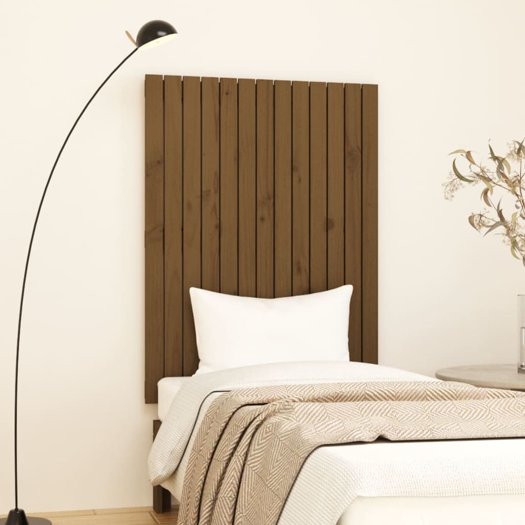 Testiera da Parete Ambra 82,5x3x110cm in Legno Massello di Pino