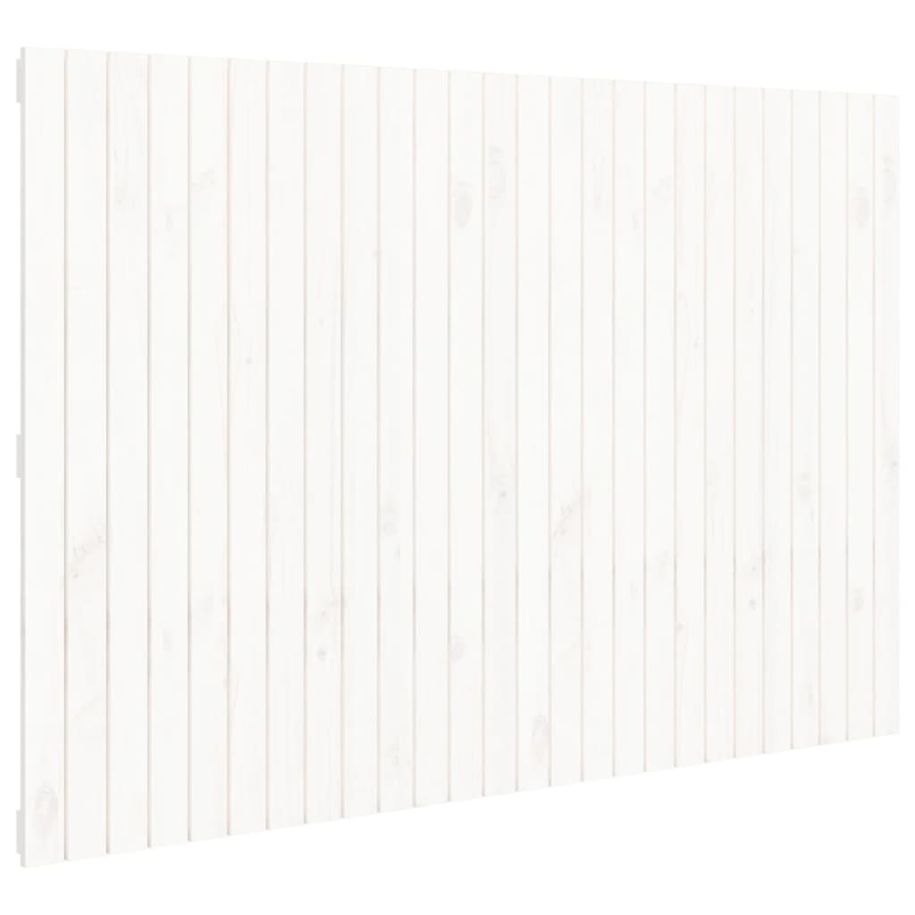 Testiera da Parete Bianca 166x3x110 cm Legno Massello di Pino