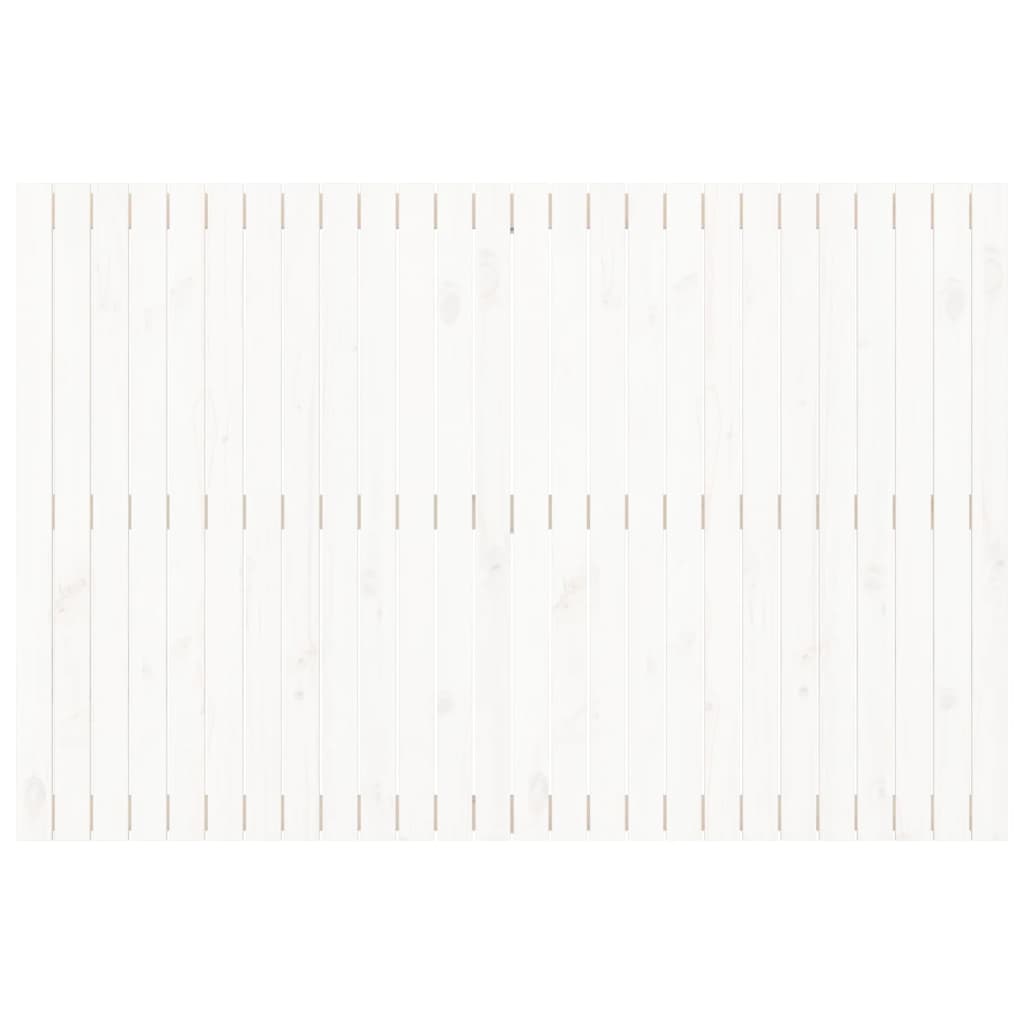 Testiera da Parete Bianca 166x3x110 cm Legno Massello di Pino