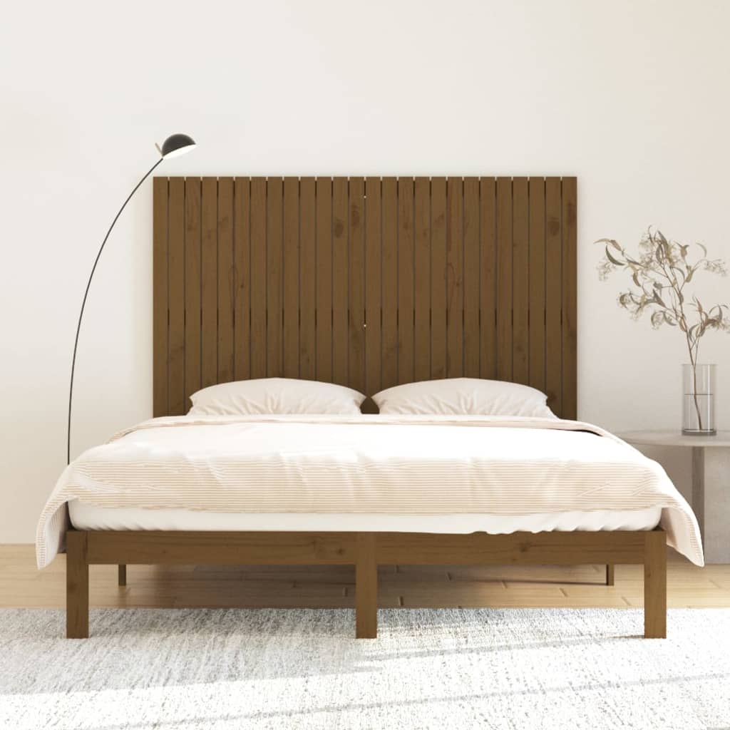 Testiera da Parete Ambra 166x3x110 cm in Legno Massello di Pino
